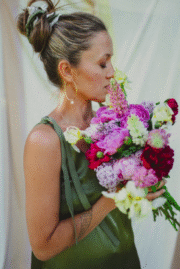 Aura dress Deep green forest