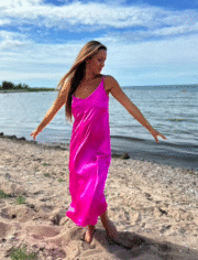 Aura dress Wild rose pink - Image 5