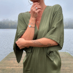 Luna maxi Dress in Deep Forest Green