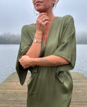 Luna maxi Dress in Deep Forest Green